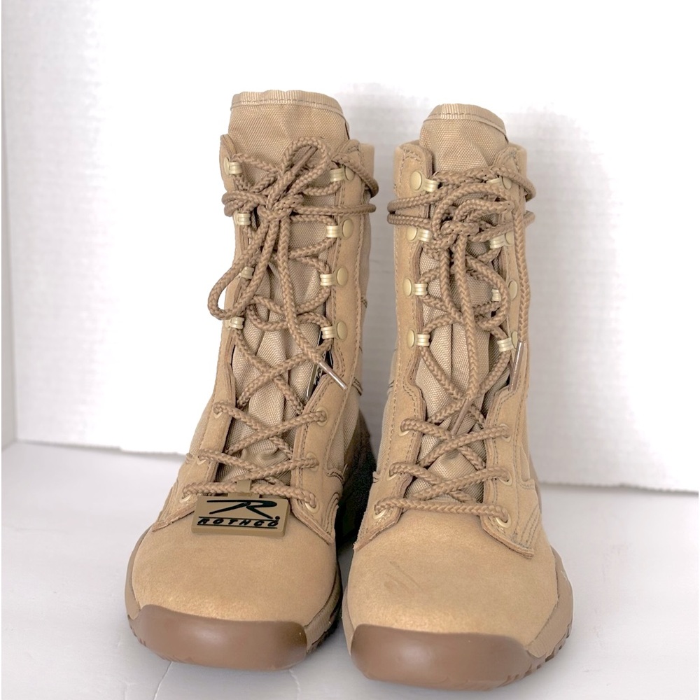 NWT ROTHCO V MAX KIDS/BOYS LIGHTWEIGHT 9“ TACTICAL BOOTS DESERT SAND SZ 4 Rll
